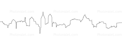 418x142 Philadelphia Skyline Outline, Line Drawing Images, Photography - Skyline Line Drawing