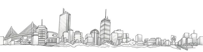 788x203 boston skyline drawing mural boston tattoo, skyline tattoo - Skyline Line Drawing