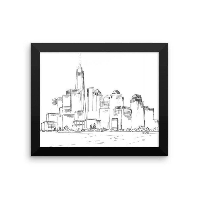 Skyline New York Drawing at PaintingValley.com | Explore collection of ...