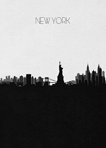 214x300 New York Skyline Drawings Fine Art America - Skyline New York Drawing