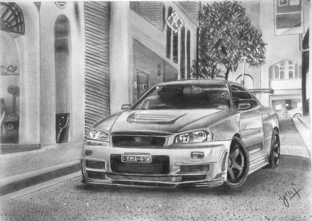 Рисунок nissan skyline r34