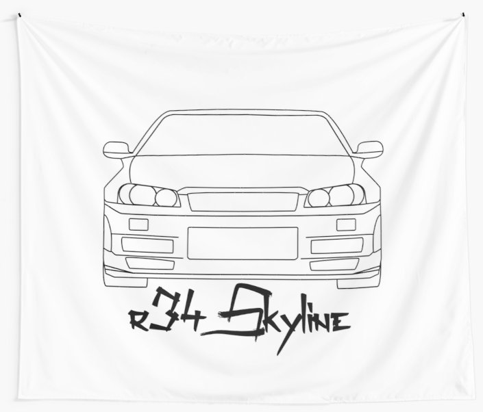 705x602 Nissan Skyline Gtr - Skyline R34 Drawing