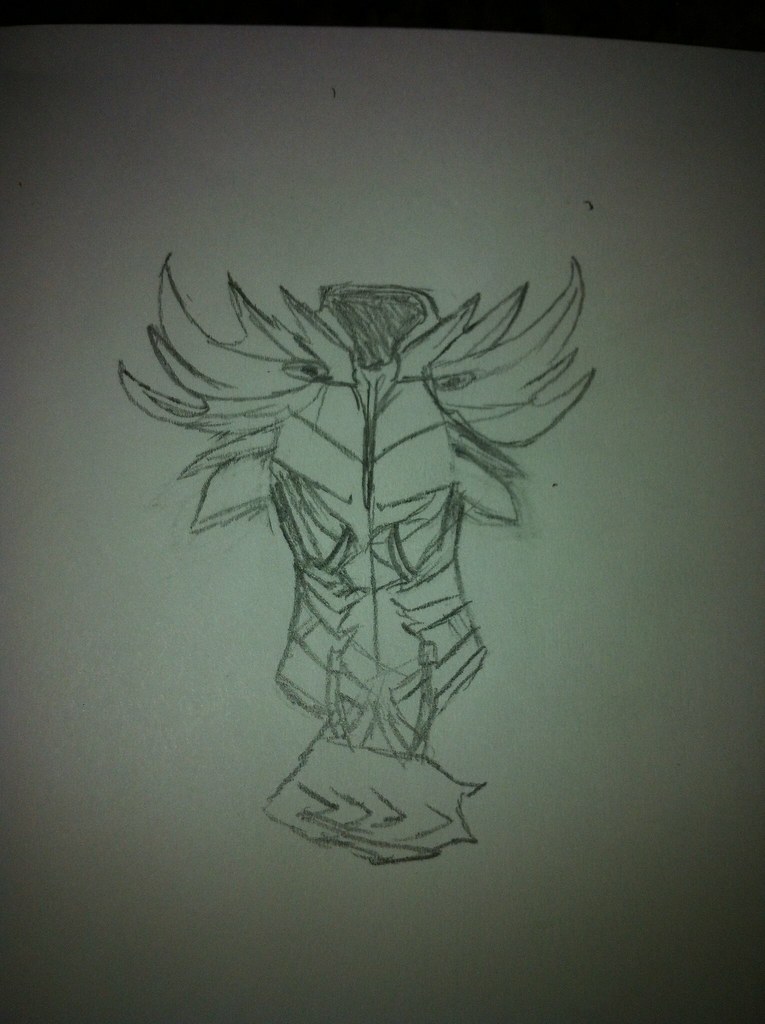 765x1024 one of my skyrim sketches of daedric armor yup hunter customs - Skyrim Daedric Armor Drawing