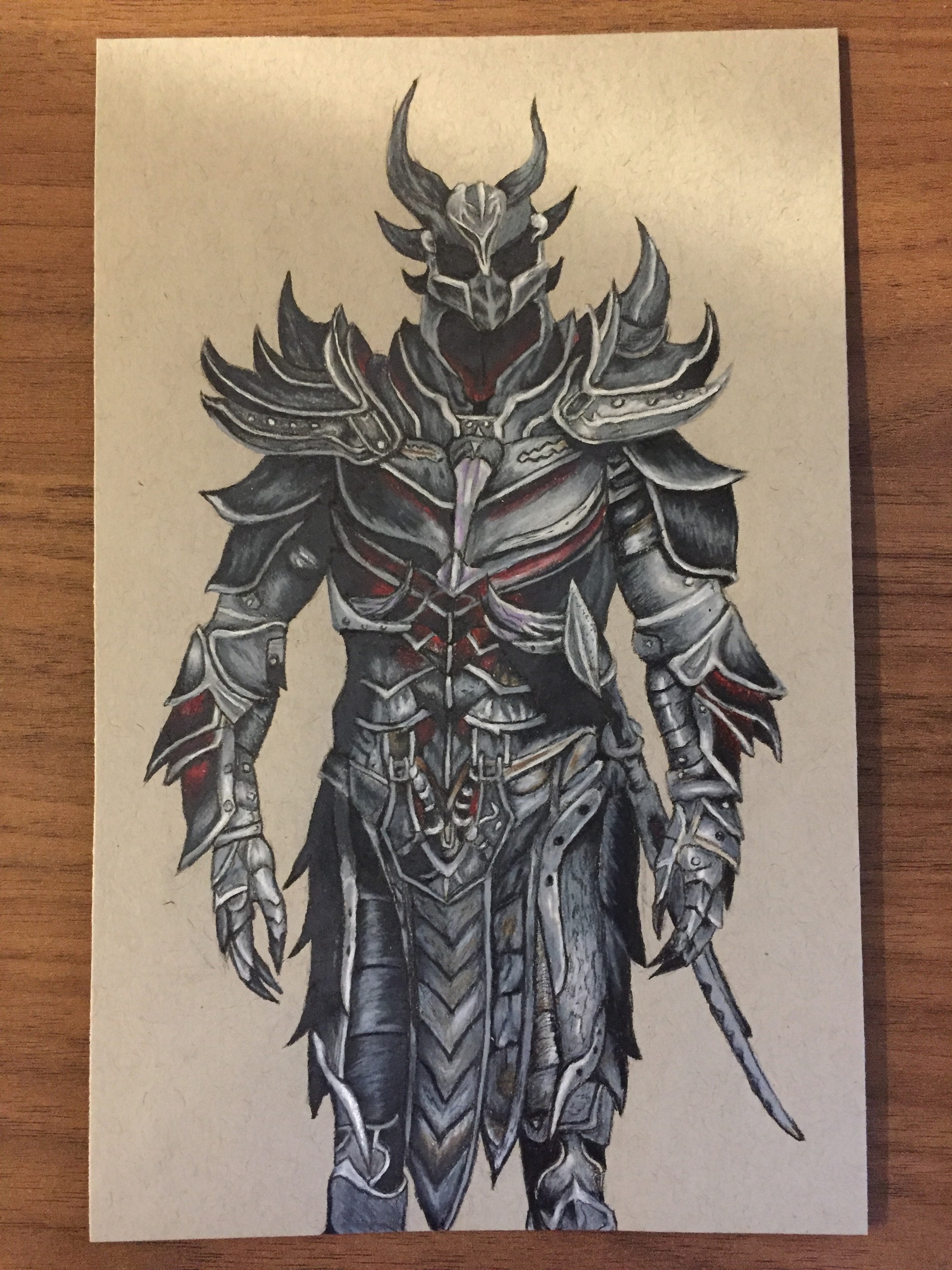 Skyrim Daedric Armor Drawing at Explore collection