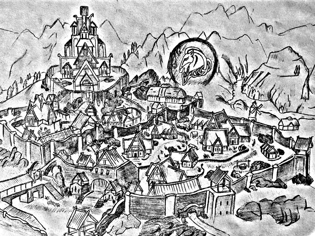 1200x900 Tost On Twitter Whiterun - Skyrim Drawings