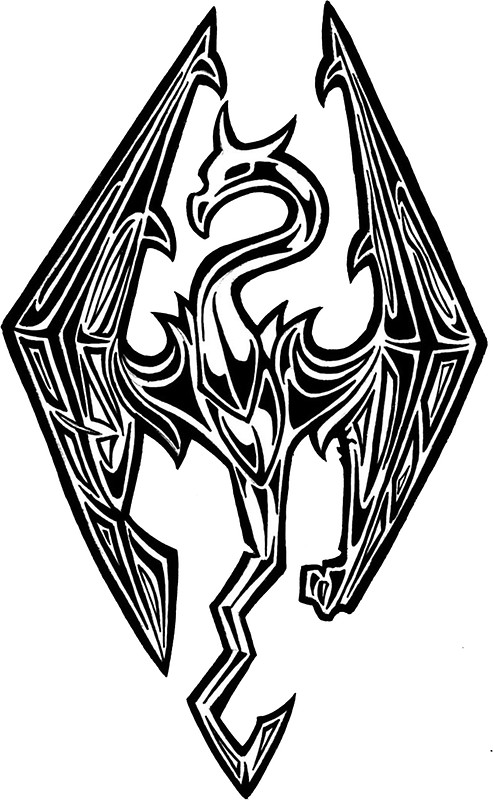 493x800 skyrim logos - Skyrim Logo Drawing