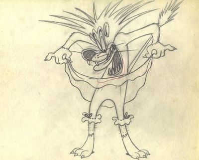 400x321 slap happy lion tex avery large mgm cel drawing - Slap Drawing