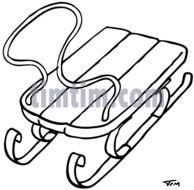 194x190 How To Draw A Iditarod Dog Sled Free Image - Sled Drawing