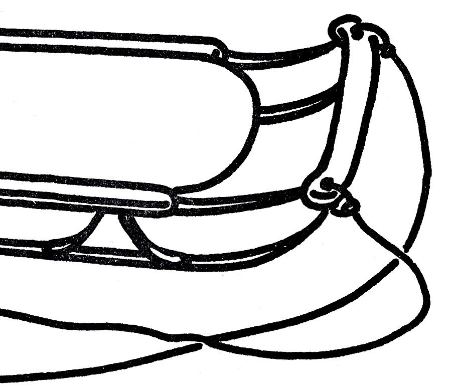 907x782 Sled Clip Art - Sled Drawing