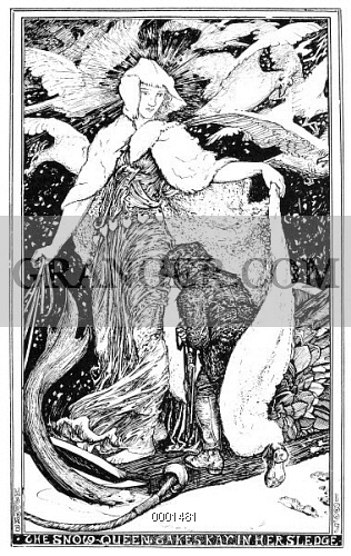 316x500 Image Of Andersen The Snow Queen - Sledge Drawing