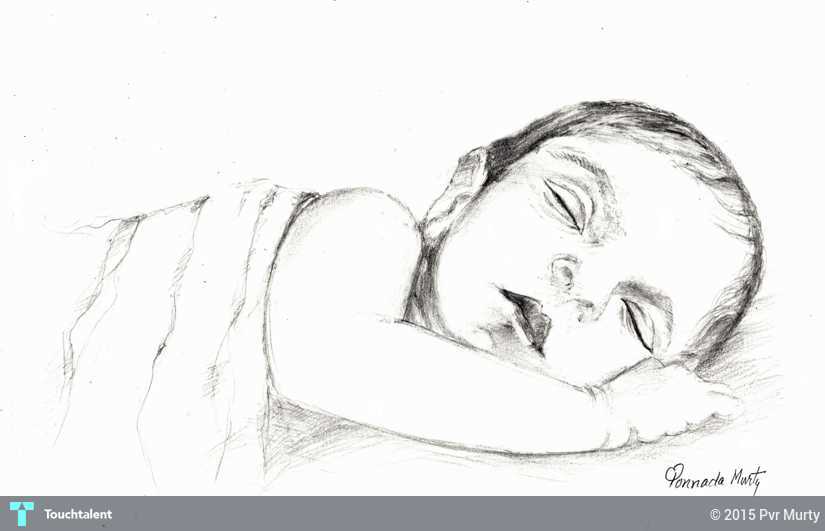 825x531 sleeping baby drawing best drawing skill - Sleeping Baby Drawing