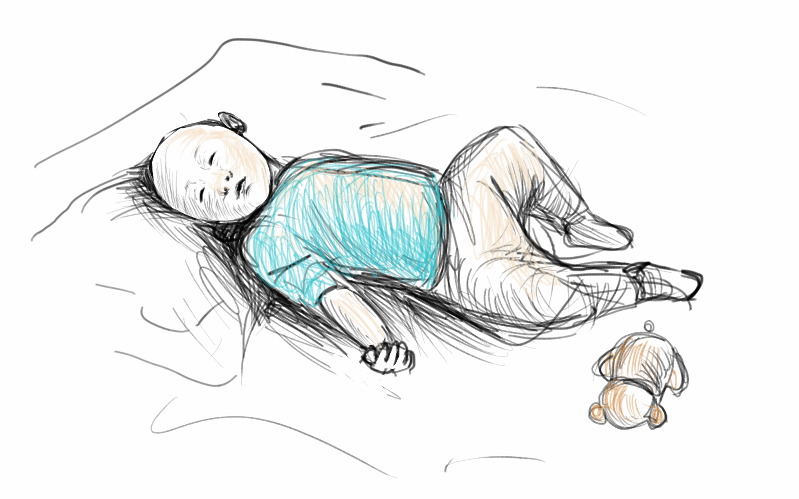 2560x1600 sleeping baby drawing pic drawing skill - Sleeping Baby Drawing