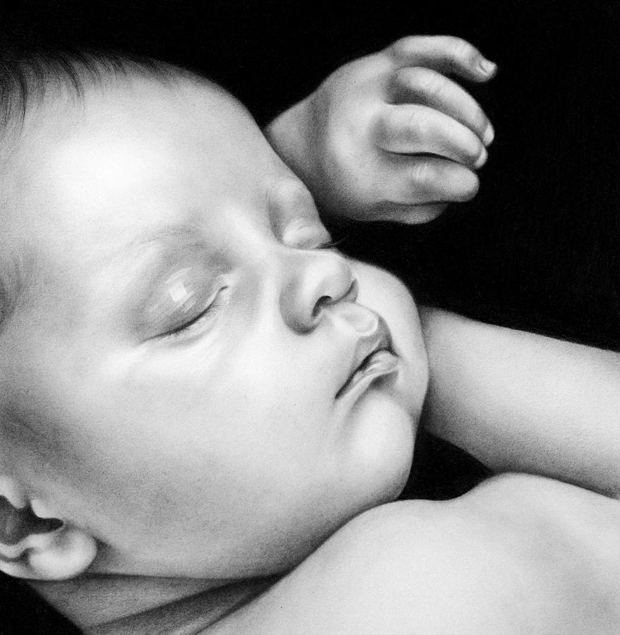 878x900 sleeping baby drawing - Sleeping Baby Drawing