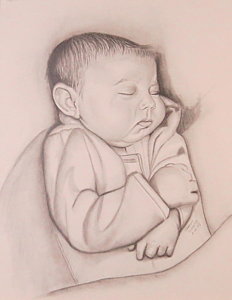 232x300 sleeping baby drawings - Sleeping Baby Drawing