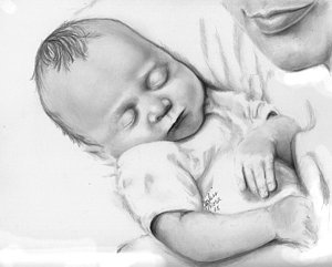 300x241 sleeping baby drawings fine art america - Sleeping Baby Drawing