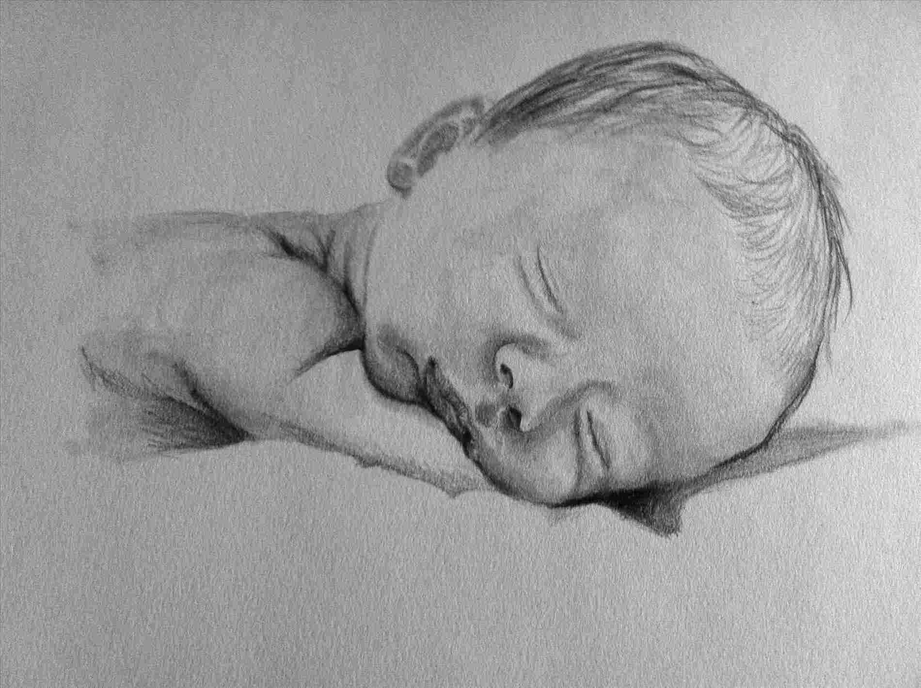 1900x1419 drawing drawings rhcom graphite sleeping baby - Sleeping Baby Drawing
