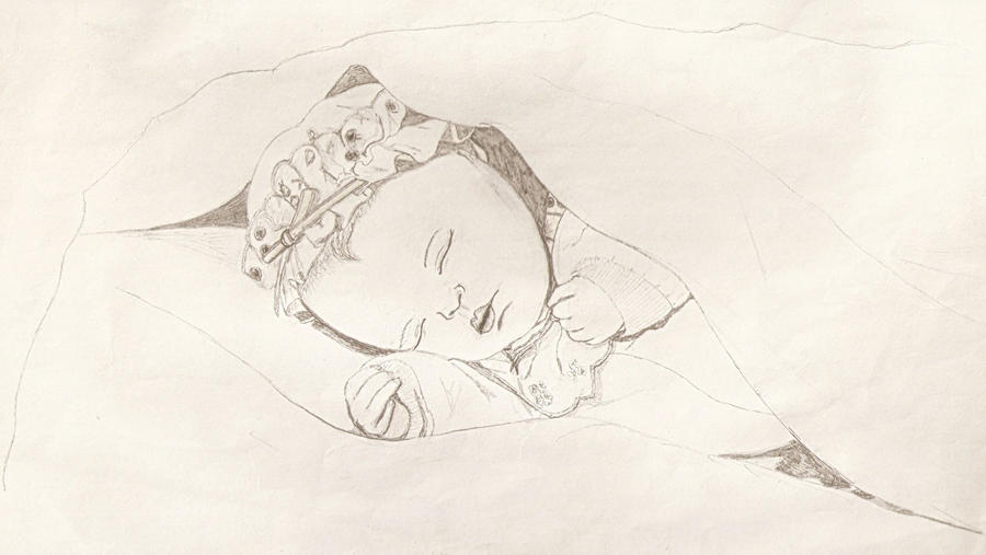 900x507 sleeping baby drawing - Sleeping Baby Drawing