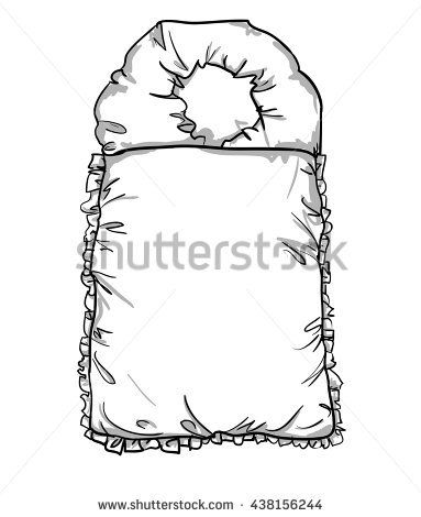 383x470 blanket for newborns illustration sketch, envelope newborn - Sleeping Bag Drawing