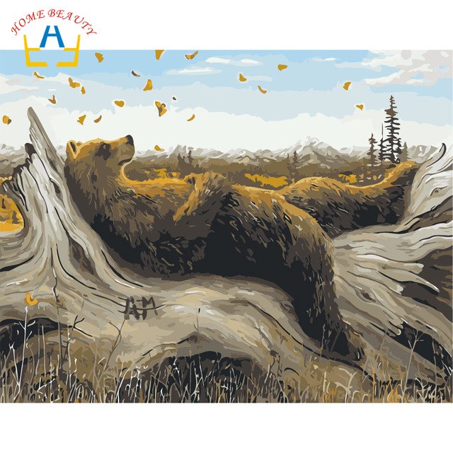 640x640 acrylic paints coloring - Sleeping Bear Drawing