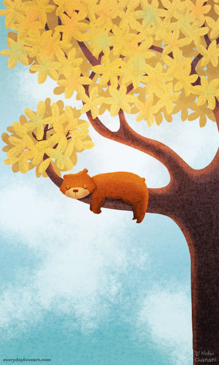 450x750 everyday love art of nidhi chanani sleepy bear prints - Sleeping Bear Drawing