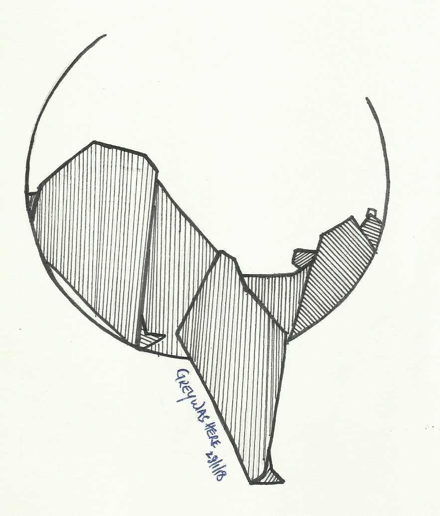 883x1035 Grey King - Sleeping Bear Drawing