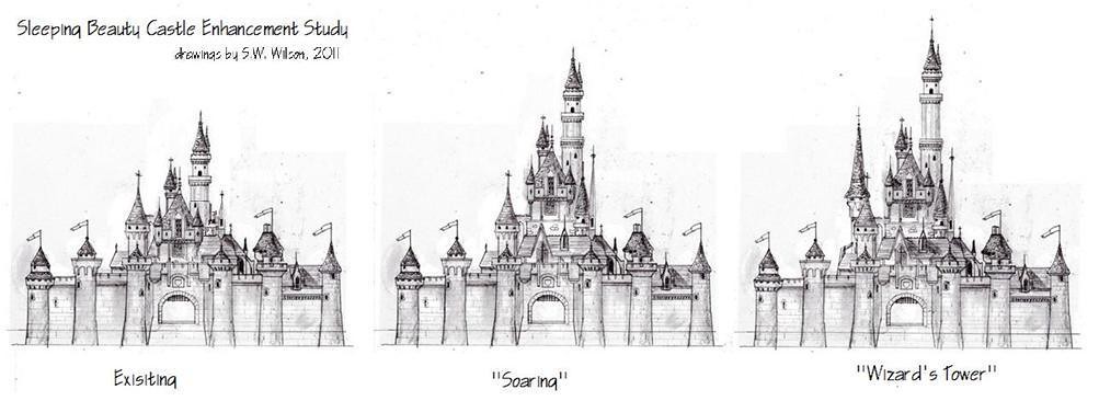 1003x366 Sb Castle Making It Bigger - Sleeping Beauty Castle Drawing