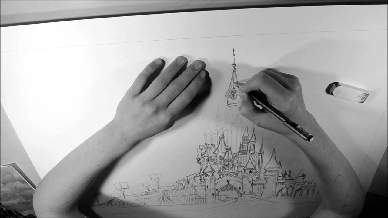 1280x720 disney speed drawing sleeping beauty castle - Sleeping Beauty Castle Drawing