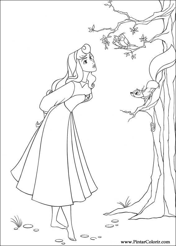 567x794 drawings to paint colour sleeping beauty - Sleeping Beauty Drawing