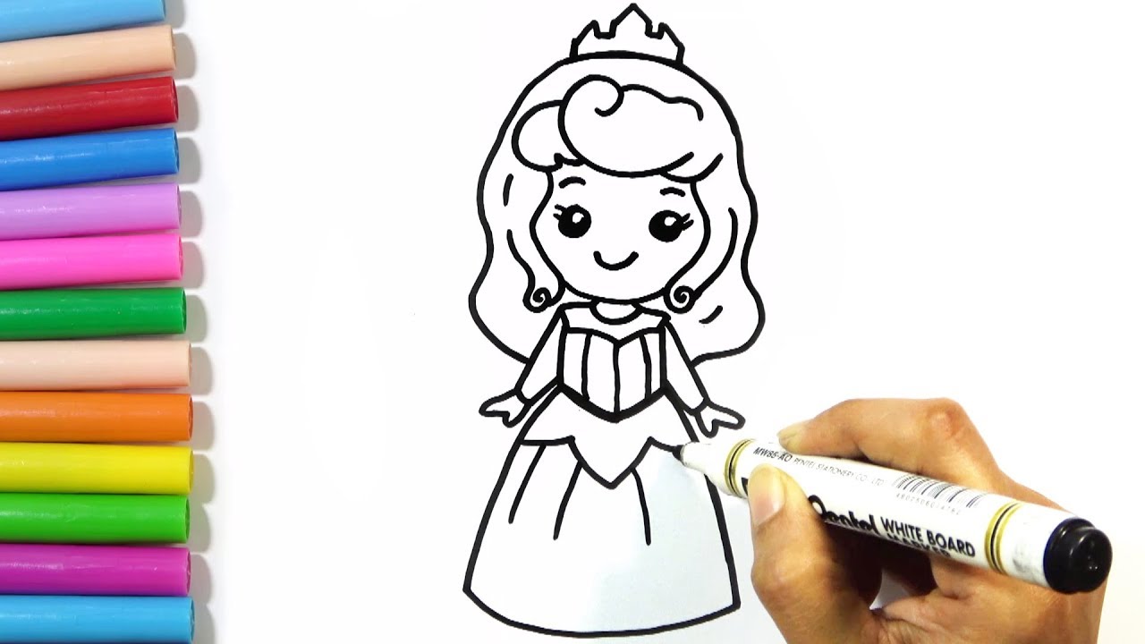 1280x720 how to draw disney sleeping beauty aurora cute and easy hde - Sleeping Beauty Drawing