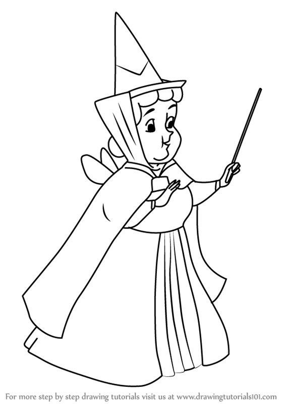 567x800 learn how to draw flora from sleeping beauty - Sleeping Beauty Drawing