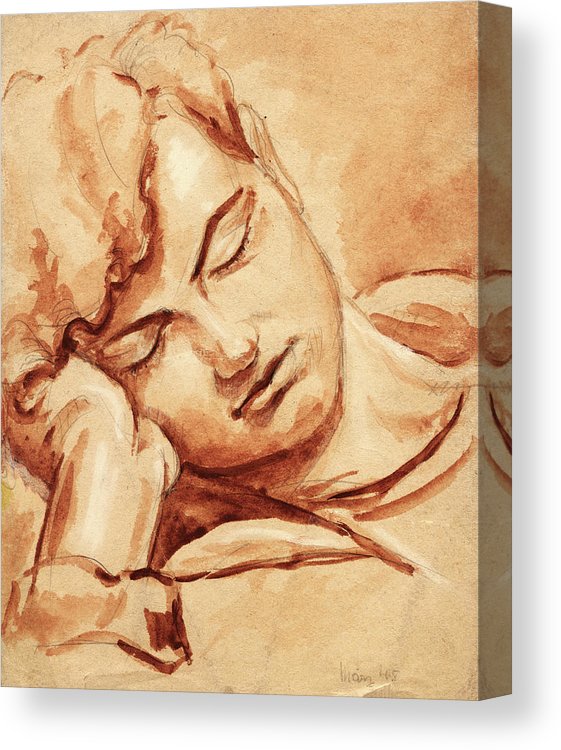 561x750 Sleeping Boy Canvas Print Canvas Art - Sleeping Boy Drawing