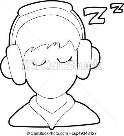 428x470 sleeping boy icon, outline style sleeping boy icon outline - Sleeping Boy Drawing