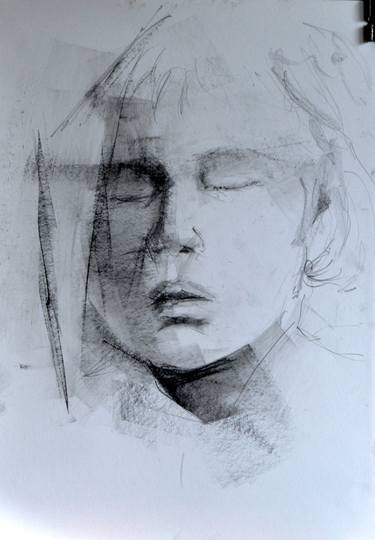 375x540 Sleeping Child Drawing - Sleeping Child Drawing