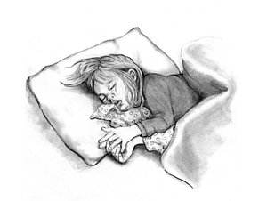 300x226 Sweet Dreams Drawing - Sleeping Child Drawing