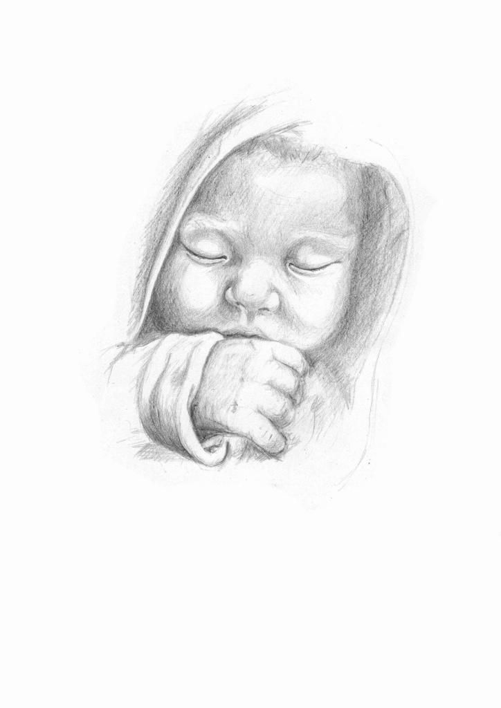 Sleeping Child Drawing at PaintingValley.com | Explore collection of ...