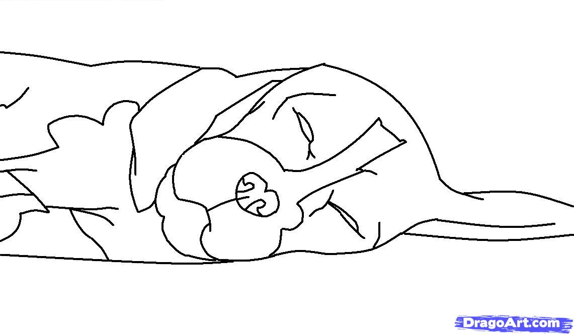 1141x666 How To Draw A Sleeping Dog, Step - Sleeping Dog Drawing