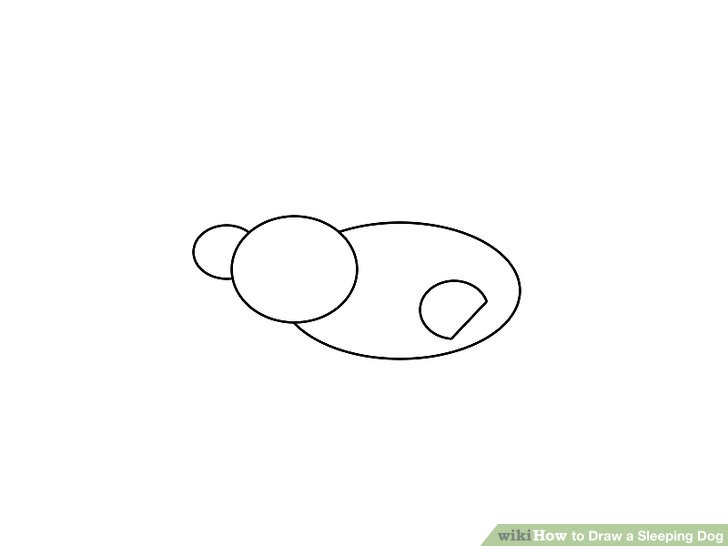 728x546 How To Draw A Sleeping Dog Steps - Sleeping Dog Drawing