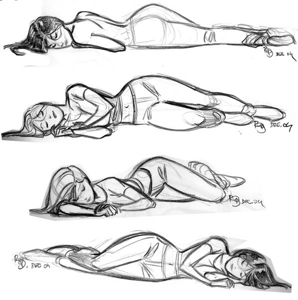 597x600 This Should Be A Helpful Reference Sleeping Figures In Different - Sleeping Drawing