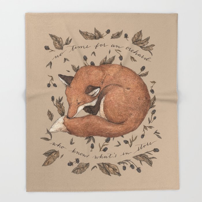 700x700 sleeping fox throw blanket - Sleeping Fox Drawing