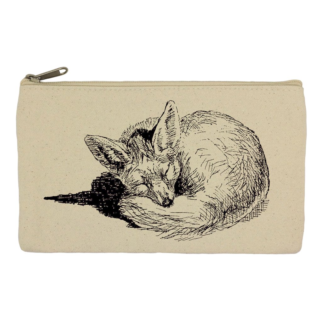 1024x1024 Sleeping Fox Pencil Case Kitschattic - Sleeping Fox Drawing