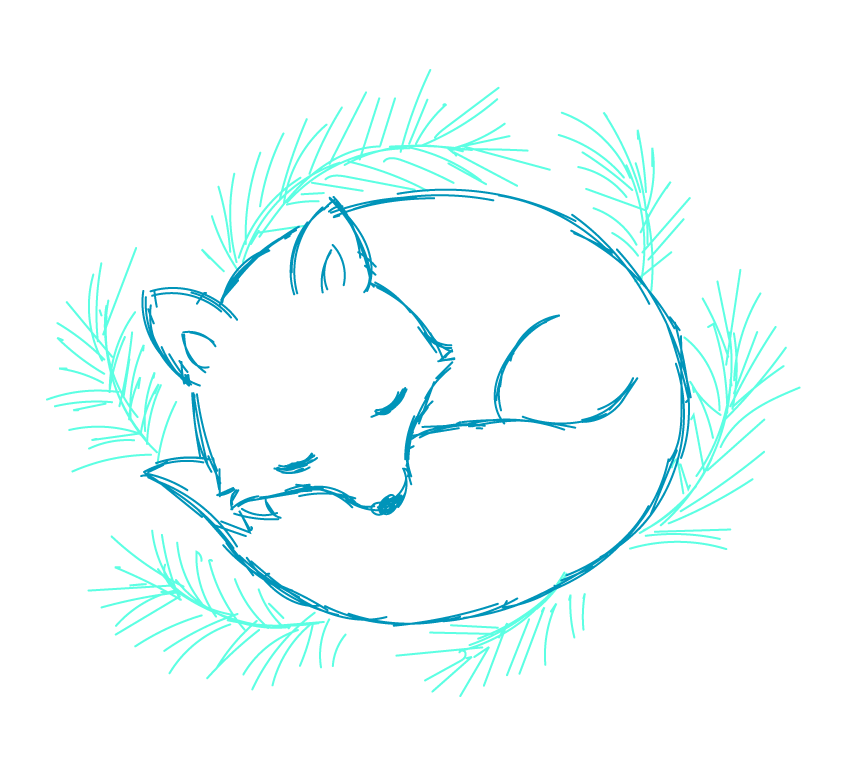 850x768 How To Draw A Fox Illustration In Adobe Illustrator - Sleeping Fox Drawing