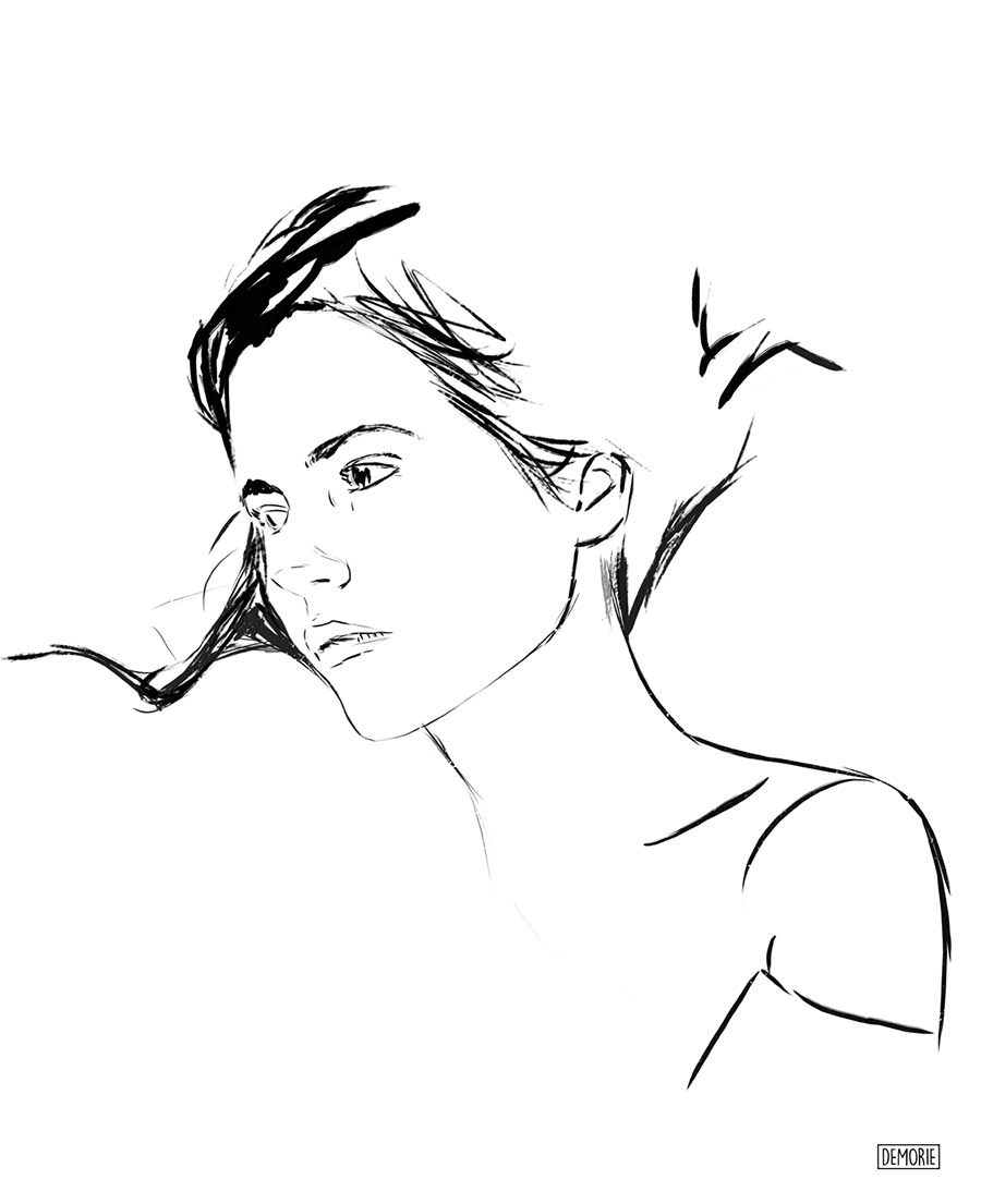 900x1105 Sleeping Girl - Sleeping Girl Drawing