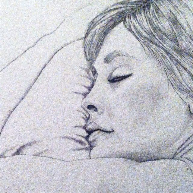 640x640 Pro Sleeping Girl Drawing Sketch References - Sleeping Girl Drawing