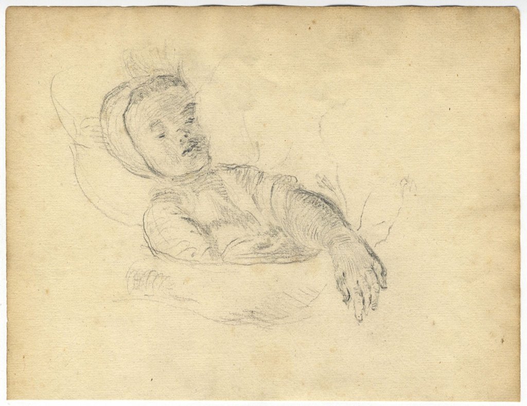 1024x790 george evans, sleeping girl child - Sleeping Girl Drawing