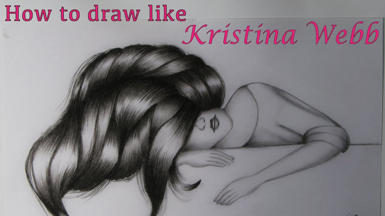 1280x720 How To Draw Like Kristina Webb Cute Girl Sleeping Drawing - Sleeping Girl Drawing