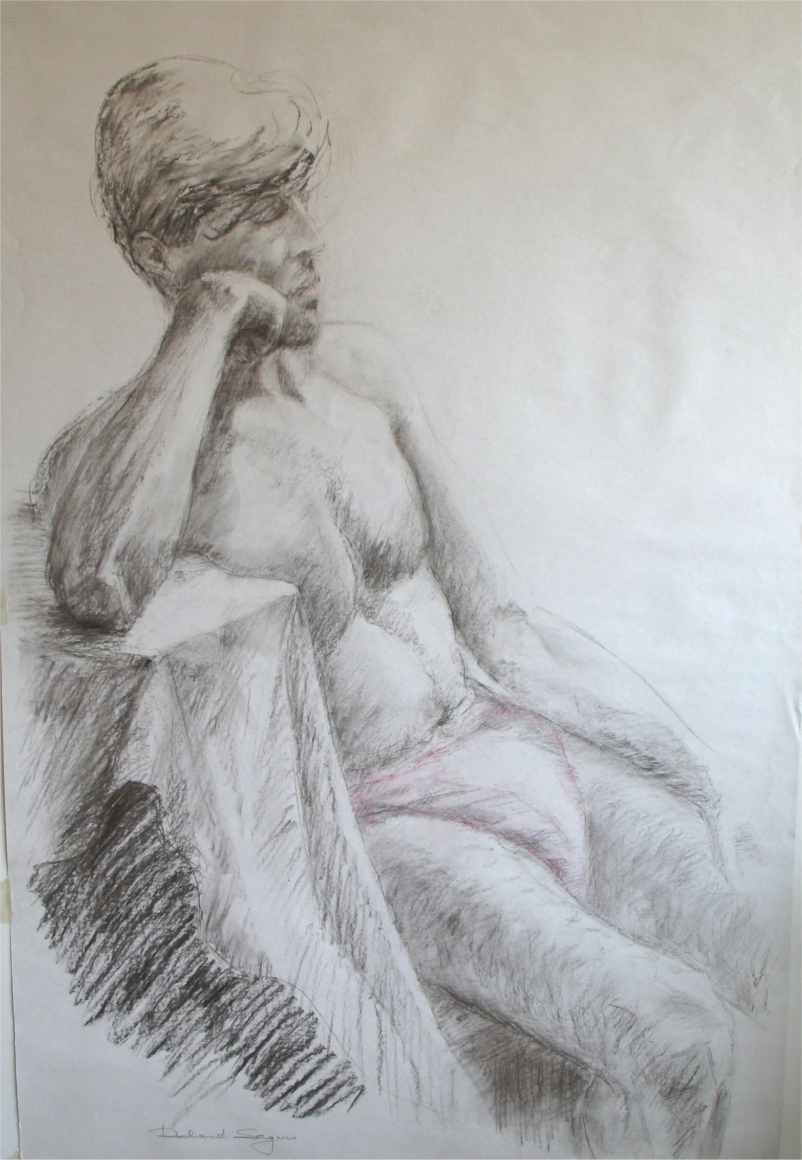 1566x2266 Drawing - Sleeping Man Drawing