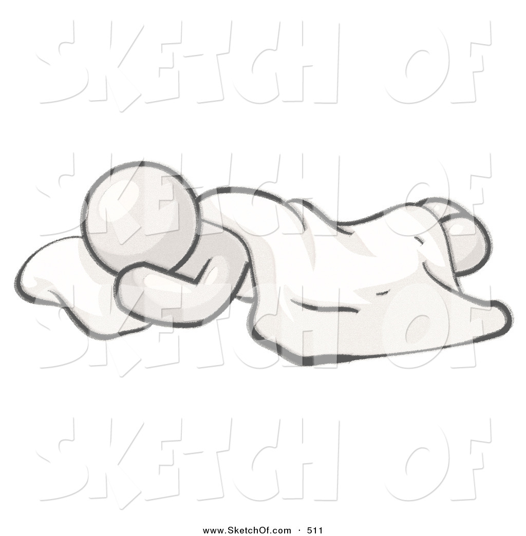 1024x1044 drawing of a sketched design mascot pale man sleeping on the floor - Sleeping Man Drawing