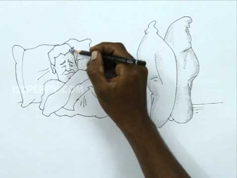 480x360 How To Draw A Sleeping Poor Man - Sleeping Man Drawing