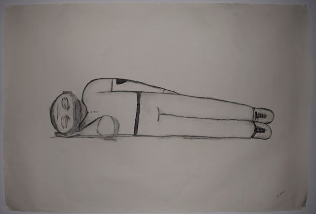 640x434 Large Drawings - Sleeping Man Drawing