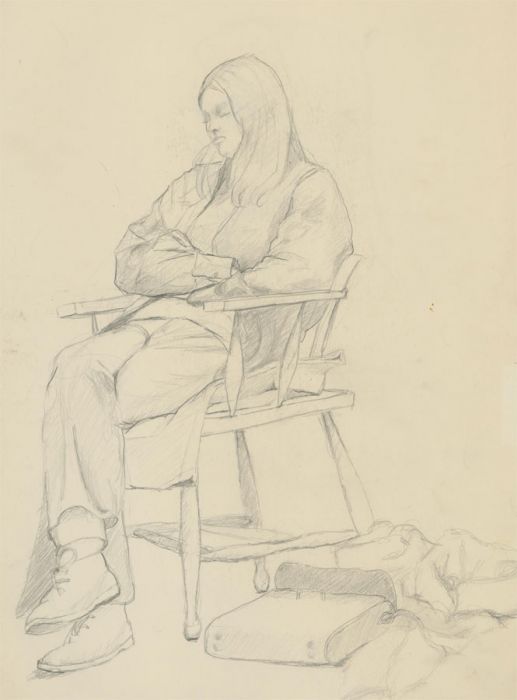 517x700 Mary Pierce - Sleeping Woman Drawing